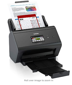Brother ImageCenter ADS-2800W Wireless Document Scanner, Multi-Page Scanning, Color Touchscreen, Integrated Image Optimization, High-Precision Scannin