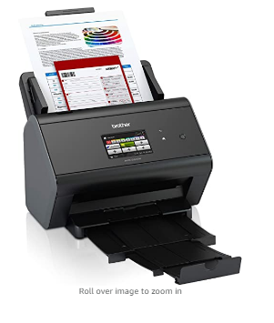 Brother ImageCenter ADS-2800W Wireless Document Scanner, Multi-Page Scanning, Color Touchscreen, Integrated Image Optimization, High-Precision Scannin