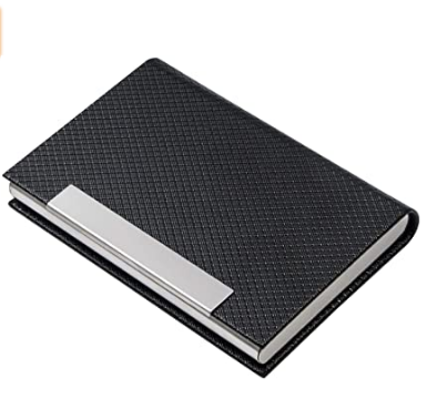 Business Card Holder, Business Card Case Luxury PU Leather & Stainless Steel Multi Card Case,Business Card Holder Wallet Credit Card ID Case/Holder fo