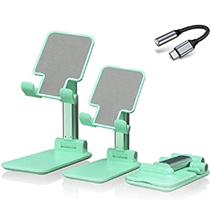 Cell Phone Stand, Angle Height Adjustable Phone Stand for Desk , Foldable & Portable Phone Holder, Cradle, Dock, Compatible with All Mobile Phone/iPho