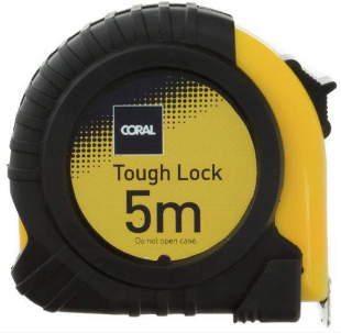 Coral Tough Lock Pocket Tape Measure - 5 Metre