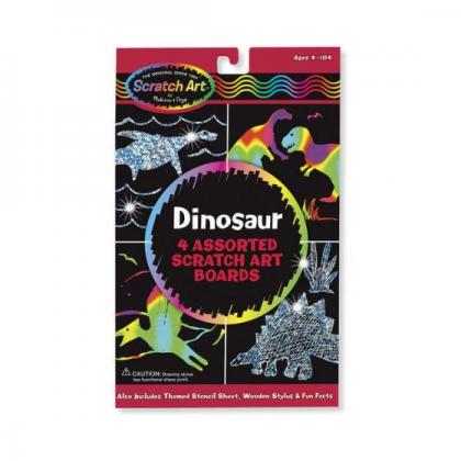 Dinosaur Scratch Art
