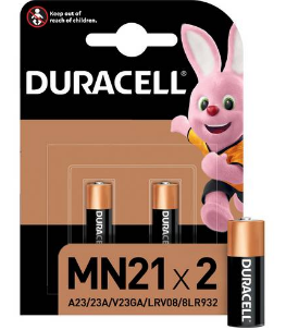 Duracell Alkaline MN21 Battery (A23 / 23A) - Pack of 2