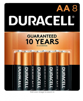 Duracell - CopperTop AA Alkaline Batteries - Long Lasting, All-Purpose Double A battery for Household and Business - 8 Count