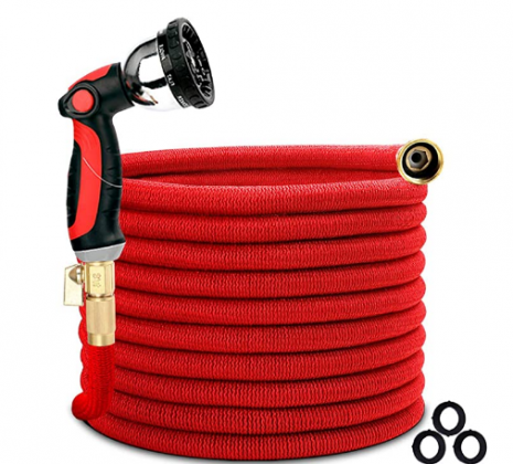 Homes Garden Expandable Garden Hose 25 FT, No Leaking, No Kink, Flexible & Durable, Lightweight, with 10 Function Spray Nozzle, 3/4