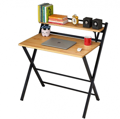 Household Folding Table, Laptop Table, No Need to Assemble Folding Desk, Suitable for Small Space, Home Office