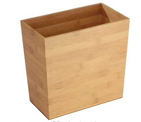 iDesign Formbu Bamboo Rectangular Waste Basket - 10.5