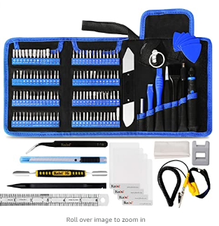 Kaisi 136 in 1 Electronics Repair Tool Kit Professional Precision Screwdriver Set Magnetic Drive Kit with Portable Bag