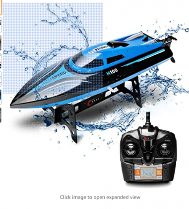 KINGBOT DeXop Remote Control Boat Rc Boat with High Speed Radio Remote Control Electric Racing Boat for Children, Adults (H100)