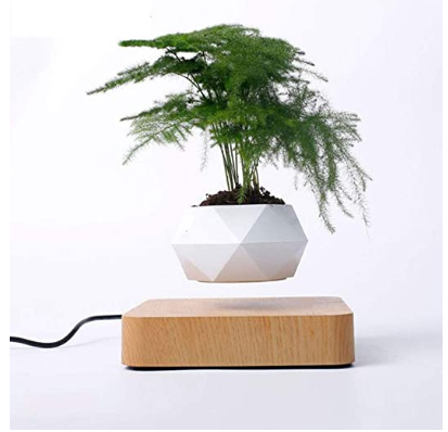 Levitating Air Bonsai Pot, Rotation Flower Pot Planters, Magnetic Levitation Suspension Floating Pot, Potted Plant Home Desk Decor in Flower Pots & Pl