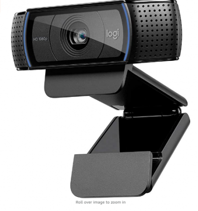 Logitech HD Pro Webcam C920, Widescreen Video Calling and Recording, 1080p Camera, Desktop or Laptop Webcam