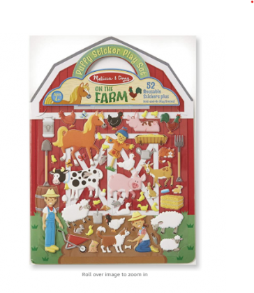 Melissa & Doug Puffy Sticker - Farm