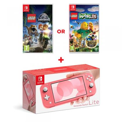Nintendo Switch Lite Coral & Select Game