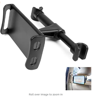 Olort Car Headrest Mount Holder Stand, Angle Adjustable Headrest Tablet Holder for Car Back seat Compatible with 4