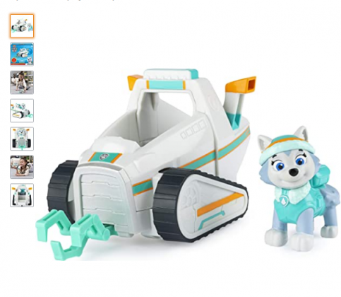 PAW Patrol, Everest’s Snow Plow Vehicle with Collectible Figure, for Kids Aged 3 and Up