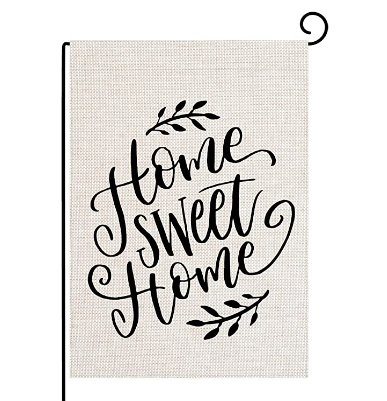 pingpi Home Sweet Home Garden Flag Double Sided, Home Decorative Seasonal Outdoor Flag Burlap 12.5 x 18 Inch