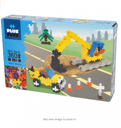 PLUS PLUS - Instructed Play Set - 360 Piece Construction - Construction Building Stem Toy, Interlocking Mini Puzzle Blocks for Kids