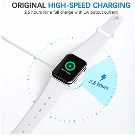 Powlaken Watch Charger, Magnetic Charging Cable Cord Compatible with Apple Watch Series Se, 6, 5, 4, 3, 2, 1