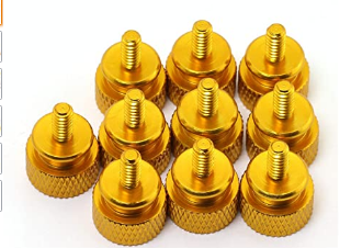 Pro Bamboo Kitchen 10pcs #6-32x6mm Desktop Computer PC Case Chassis Thumb Screws M3.5 Tool-Less Adjustment Colorful Aluminum Alloy Knurled Thumbscrew