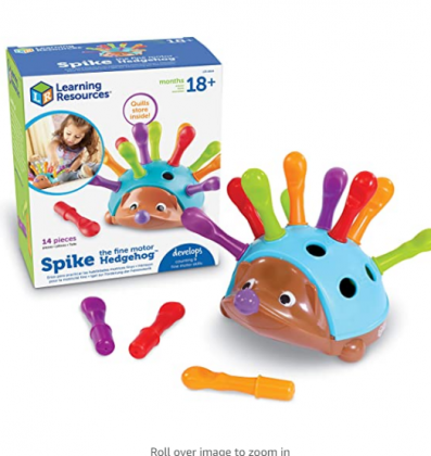 Roll over image to zoom in Learning Resources Spike the Fine Motor Hedgehog, Sensory, Fine Motor Toy, Hedgehog Toys for Toddler, Easter Gifts for Kids