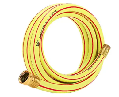 Solution4Patio Homes Garden 10 ft. Short Hose 3/4 inch Yellow Lead-Hose Male/Female Commercial Brass Coupling Fittings for Water Softener, Dehumidifie