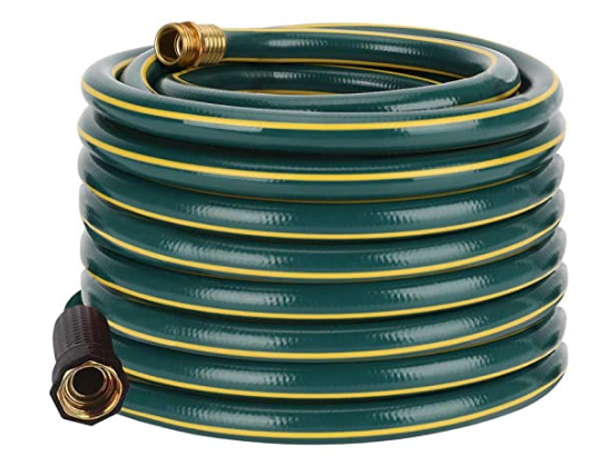 Solution4Patio Homes Garden 3/4 in. x 100 ft. Garden Hose, Brass Fittings, No Kink, No Leaking, Heavy Duty, High Water Pressure, for Extremely Weather