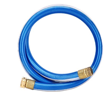 Solution4Patio Homes Garden Hose Short 3/4 in. x 5 ft. Water Hose Blue Lead-Hose Male/Female High Water Pressure with Solid Brass Fittings for Water S