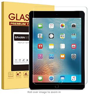 SPARIN Screen Protector Compatible with iPad 6th Generation 9.7 inch, Tempered Glass Compatible with iPad 9.7