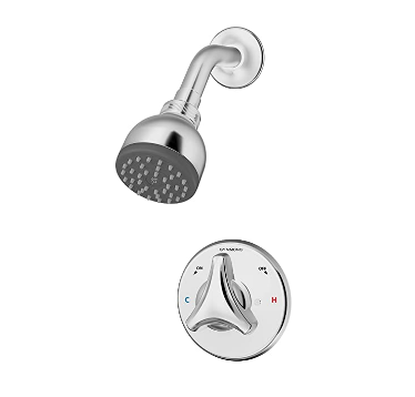Symmons 9602-P-1.5-TRM Origins Single Handle 1-Spray Tub and Shower Faucet Trim in Polished Chrome - 1.5 GPM (Valve Not Included)