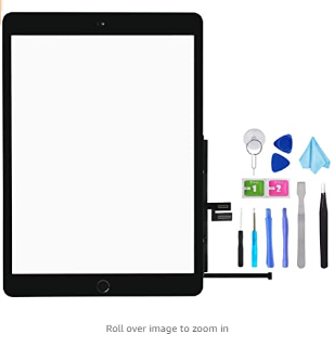 T Phael Black Touch Screen Digitizer Repair Kit for iPad 10.2