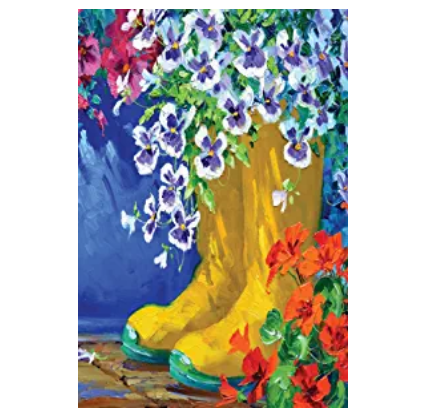 Toland Home Garden 119994 Boots and Blossoms 12.5 x 18 Inch Decorative, Garden Flag-12.5