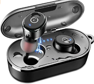TOZO T10 Bluetooth 5.0 Wireless Earbuds with Wireless Charging Case IPX8 Waterproof TWS Stereo Headphones in Ear Built in Mic Headset Premium Sound wi