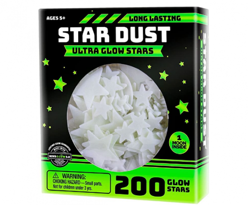 Ultra Brighter Glow in the Dark Stars; Special Deal 200 Count w/ Bonus Moon, Amazing for Children and Toddler Decorations Wall Stickers for Boys! FREE