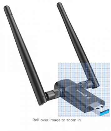 Wireless USB WiFi Adapter for PC - 802.11AC 1200Mbps Dual 5Dbi Antennas 5G/2.4G WiFi USB for PC Desktop Laptop MAC Windows 10/8/8.1/7/Vista/XP/Mac10.6