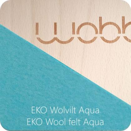 Wobbel Original Transparant Lacquer WITH Felt - Aqua