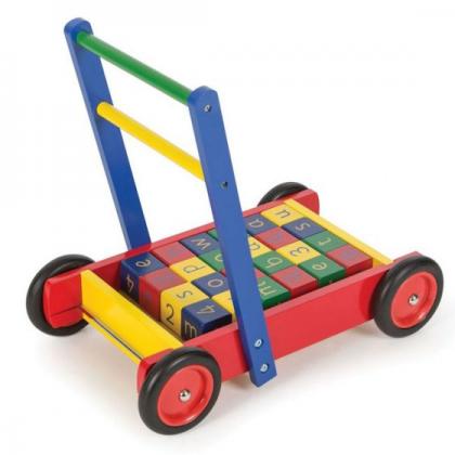 Wooden Walker With ABC Blocks