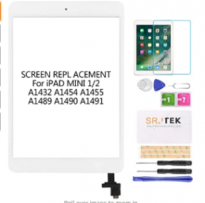 for IPad Mini 2 Touch Screen Replacement, A1432 A1454 A1455 A1489 A1490 Digitizer Replacement Glass 