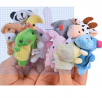 Acekid 10pcs Soft Plush Animal Finger Puppets Set Baby Story Time Velvet Animal Style for Toddlers (