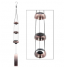 ASTARIN Temple Wind Chime, Red Copper Wind Chimes with 3 Bells, Feng Shui Wind Chimes for Home Yard 