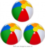 Beach Balls for Kids [3 Pack] Large 20 inch Inflatable Beach Ball, Rainbow Color - Pool Toys for Kid