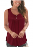 Beecarchil Women's Plus Size Printed Pleated Sleeveless Tank Tops Summer Casual Tunic