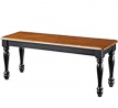 Better Homes & Gardens Better Homes and Gardens Autumn Lane Farmhouse Bench, Black and Oak - Very Ea