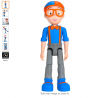 Blippi Talking Figure, 9-inch Articulated Toy with 8 Sounds and Phrases, Poseable Figure Inspired by