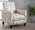 Christopher Knight Home Dufour White and Blue Floral Fabric Recliner