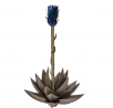 Desert Steel Blue Agave Garden Torch - (Small - 20”W x 15”H x 30”H) - Outdoor Metal Yard Art &