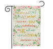 Duble Sided Bible Verses Rose Love Truth Lord Polyester Garden Flag Banner for Outdoor Home Garden F