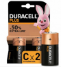 Duracell Plus Alkaline C Batteries - Pack of 2