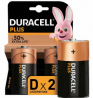 Duracell Plus Alkaline D Batteries - Pack of 2