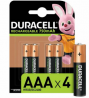 Duracell Rechargeable AAA 750mAh Batteries - Pack of 4