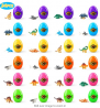 Easter Eggs, 24 PCs Plastic Easter Eggs Filled with Dinosaurs Toys, Theefun Surprise Eggs for Easter